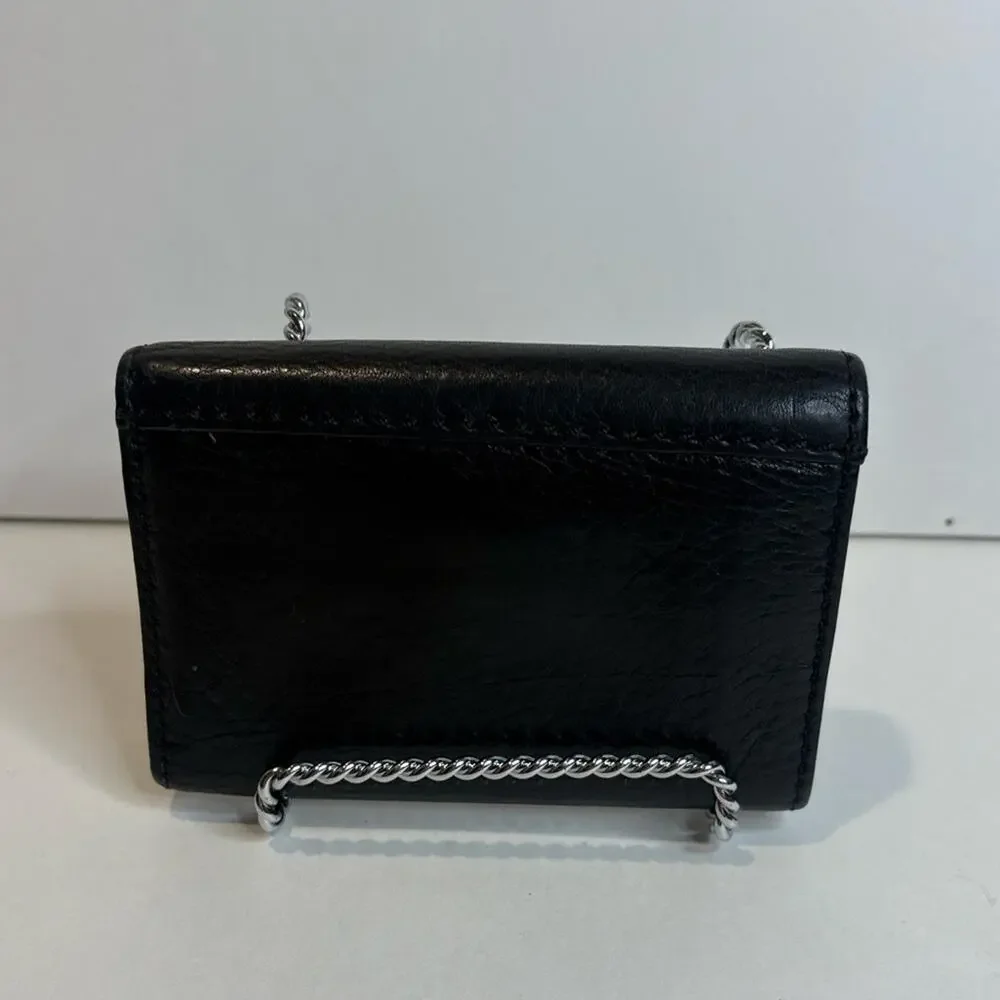 Chloe black bow front small wallet